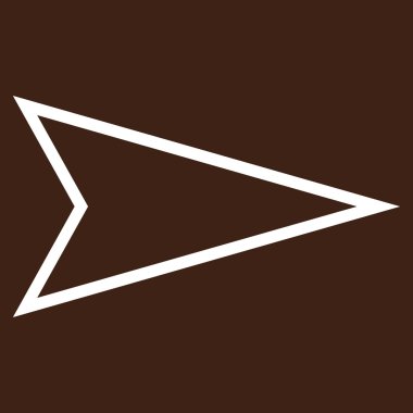 İşaretçiyi sağ kontur vektör simgesi