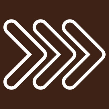 Üçlü işaretçi doğru anahat vektör simgesi