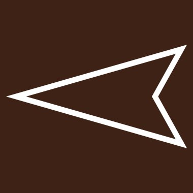 İşaretçi sol ince çizgi vektör simgesi