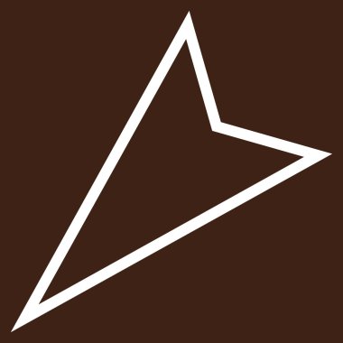 İşaretçi kontur vektör simgesi yaptı