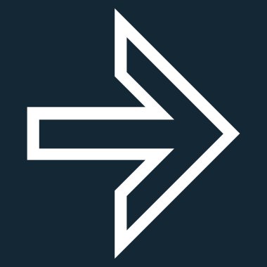 Ok şu ince çizgi vektör simgesi