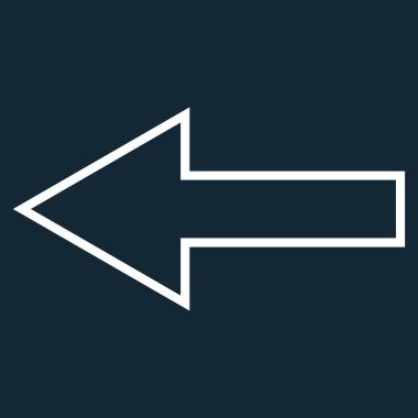 Ok sol anahat vektör simgesi