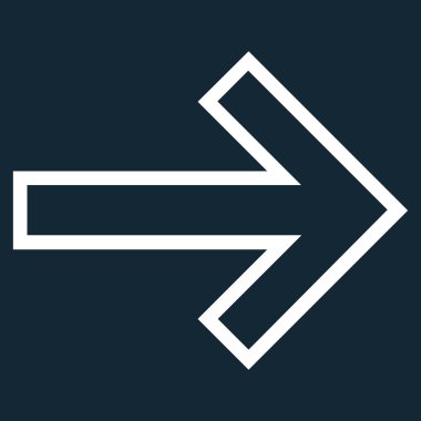 Kontur vektör simgesi sağ ok