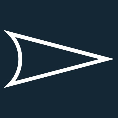 Ok ucu şu ince çizgi vektör simgesi