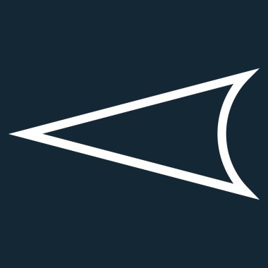 Ok ucu sol kontur vektör simgesi