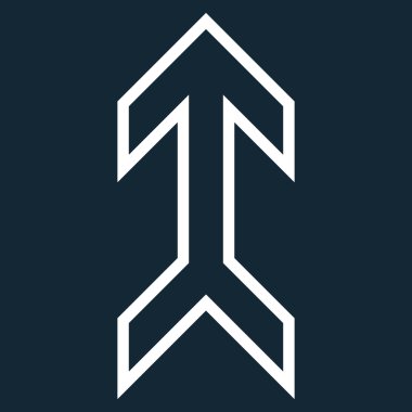 İnce çizgi vektör simge yukarı ok