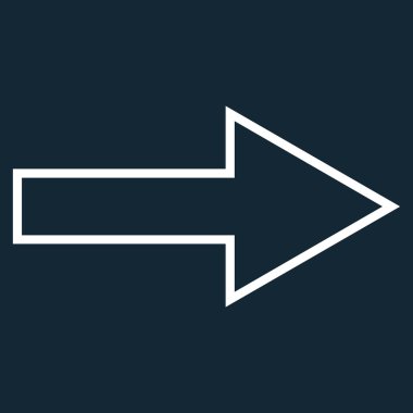 Ok sağ kontur vektör simgesi