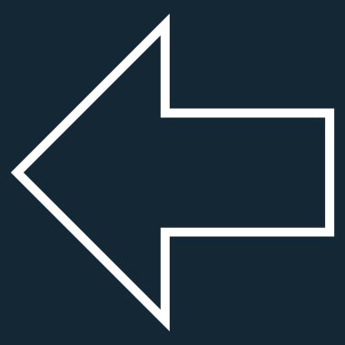 Ok sol kontur vektör simgesi