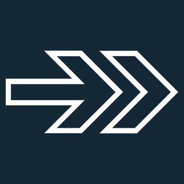 Yöne doğru anahat vektör simgesi