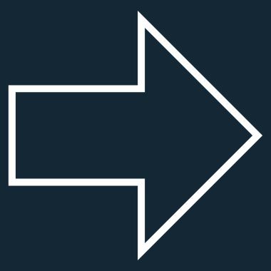 Ok şu ince çizgi vektör simgesi