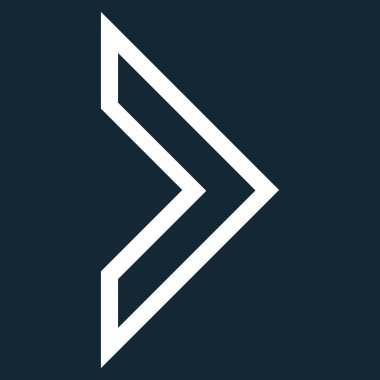 Ok ucu sağ kontur vektör simgesi