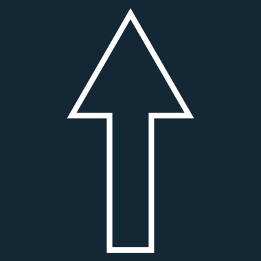 İnce çizgi vektör simge yukarı ok