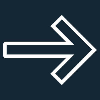 Kontur vektör simgesi sağ ok