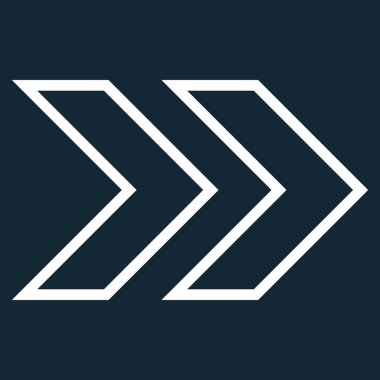 Üst karakter sağ kontur vektör simgesi