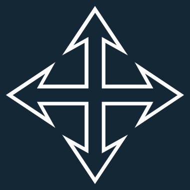 Oklar kontur vektör simgesini genişletin