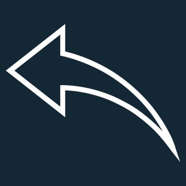 İnce çizgi vektör simgesi geri al