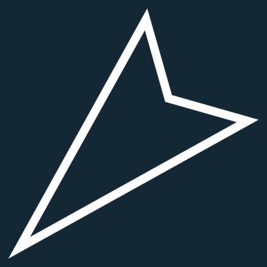 İşaretçi kontur vektör simgesi yaptı