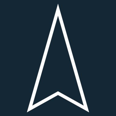 İşaretçi yukarı kontur vektör simgesi