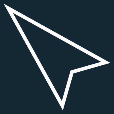 İşaretçi yaptı yukarı anahat vektör simgesi