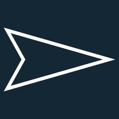 İşaretçi doğru anahat vektör simgesi