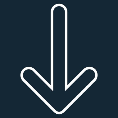 İnce çizgi vektör simgesi aşağı yönlü ok