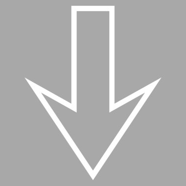 İnce çizgi vektör simgesi aşağı ok