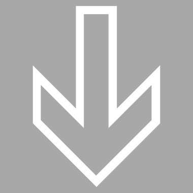 İnce çizgi vektör simgesi aşağı ok