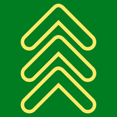 İşaretçi kontur vektör simge kadar üçlü