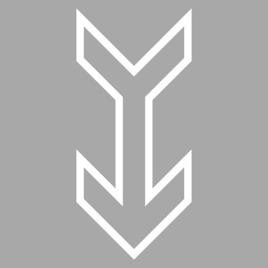 Kontur vektör simgesi aşağı ok