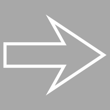 Ok şu ince çizgi vektör simgesi