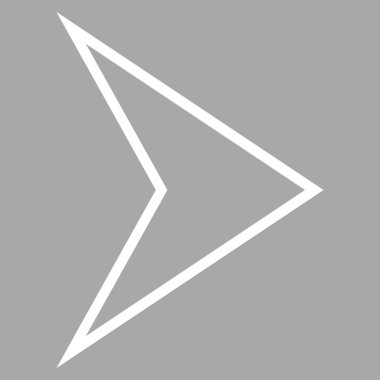 Ok ucu sağ kontur vektör simgesi