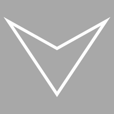 Anahat vektör simgesi aşağı ok ucu