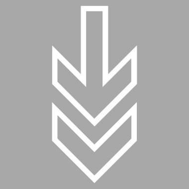 İnce çizgi vektör simgesi aşağı yön