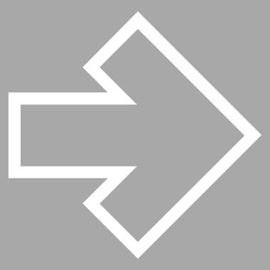 Kontur vektör simgesi sağ ok