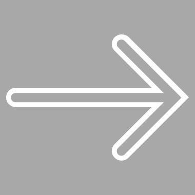 Ok sağ kontur vektör simgesi