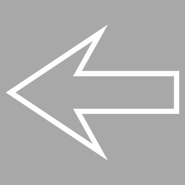 Ok sol kontur vektör simgesi