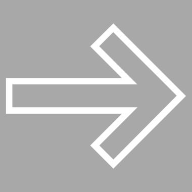 Ok sağ anahat vektör simgesi