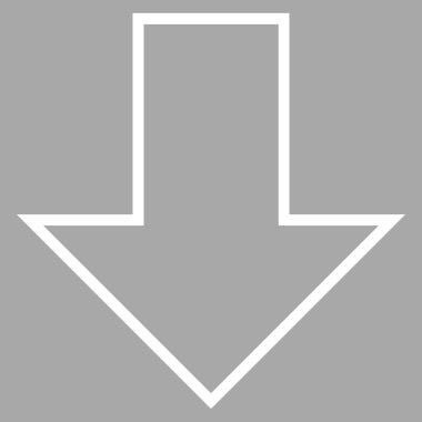 Kontur vektör simgesi aşağı ok