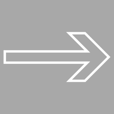 Ok sağ kontur vektör simgesi