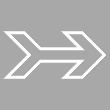 Ok sağ kontur vektör simgesi