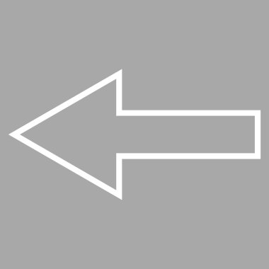 İnce çizgi vektör simge sol ok