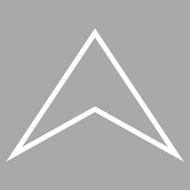 Kontur vektör simge yukarı ok ucu