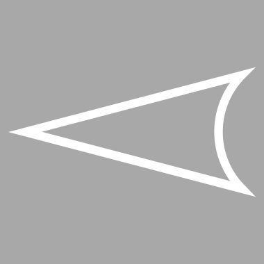 Ok ucu sol ince çizgi vektör simgesi