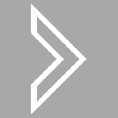 Ok ucu sağ kontur vektör simgesi