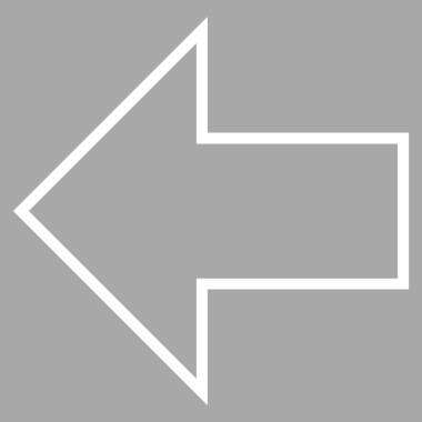 Ok sol kontur vektör simgesi