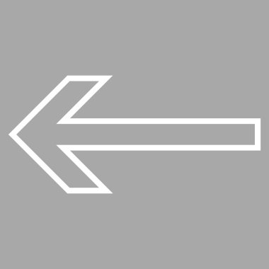 Ok sol anahat vektör simgesi