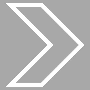 Ok ucu doğru anahat vektör simgesi