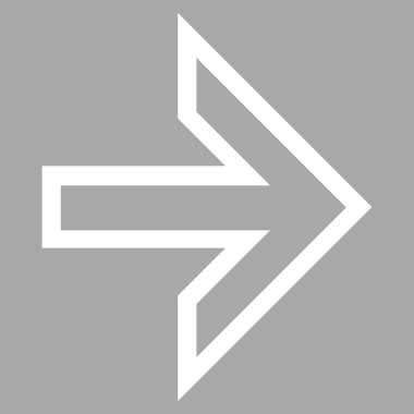 Ok sağ kontur vektör simgesi