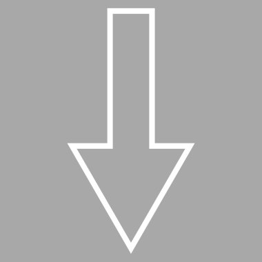 Kontur vektör simgesi aşağı ok