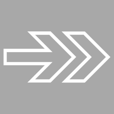 Yön sağ kontur vektör simgesi